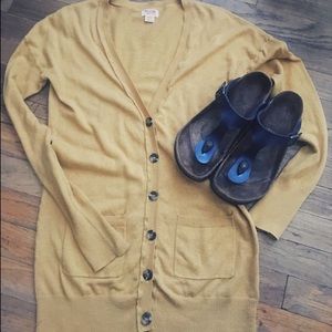 Mustard cardigan by Mossimo